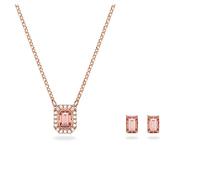Swarovski Millenia Set, Swarovski Zirconia im Octagon-Schliff, Rosa, Roségold-Legierung
