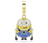 Swarovski Minions Bob Charm, Pavé, Mehrfarbig, Goldlegierungsschicht