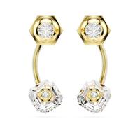 Swarovski Numina Ohrringe, vergoldet, Weiß, Größe 3,3 cm x 1 cm, 3,3 cm x 1 cm, Kristall, Kristall