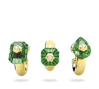 Swarovski Numina ring, Set (3), Green, Gold-tone plated