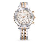 Swarovski octea chrono quarz mehrfarbig damen uhr mit weißem zifferblatt und edelstahl armband one_size Mehrfarbig