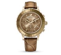 Octea Lux Chrono Uhr von Swarovski - Lederarmband - Braun