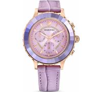 Swarovski Octea Lux Chrono Uhr, Schweizer Produktion, mit Lederarmband in Violet...