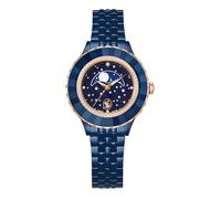 Octea moon Uhr, Schweizer Produktion, Metallarmband, Blau, Blaues Finish OS
