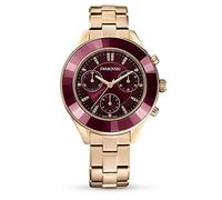 Swarovski Octea Moon Uhr, Schweizer Produktion, Mond, Lederarmband, Blau, Blaues Finish