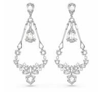 Mesmera Ohrclips, Verschiedene Schliffe, Chandelier, Weiß, Rhodiniert