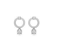 Swarovski Ohrstecker 5563278 Attract Circle, weiss, rhodiniert