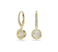Una Angelic Drop-Ohrhänger, Rundschliff, Weiß, 18K goldbeschichtet OS
