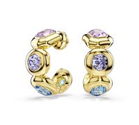 Swarovski Creolen Gema – verschiedene Schliffe, mehrfarbig, vergoldet – OS