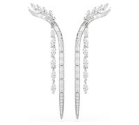 Swarovski Mesmera Ohrringe, gemischter Schnitt, weiß, rhodiniert