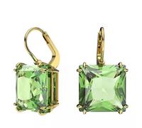 Swarovski Ohrringe - Millenia drop Square cut Gold-tone plated - Gr. unisize - in Grün - für Damen