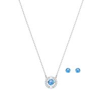 Swarovski Ohrringe - Sparkling Dance set Round cut Rhodium plated - Gr. unisize - in Silber - für Damen