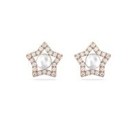 Stella Ohrstecker von Swarovski - Weiß, Roségold-Legierungsschicht