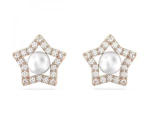 Swarovski Ohrringe Stella: PE Stud White/Ros 5645465 Marke, Einheitsgröße, Nicht-Edelmetalle, Kein Edelstein