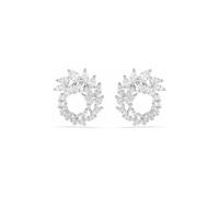 Swarovski Mesmera Creolen, Marquise-Schliff, Weiß, Rhodiniert
