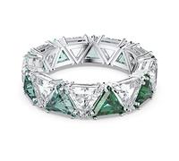 Swarovski Ortyx Cocktail Ring, Kristalle im Trilliant-Schliff, Grün, Rhodiniert