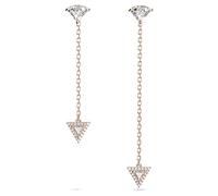 Swarovski Ortyx Drop-Ohrhänger, Weiße, Rosé Vergoldete Ohrringe im Asymmetrischen Design mit Strahlenden Kristallen und Pavé