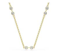 Swarovski Remix Halskette, Rundschliff, Weiß, Goldlegierungsschicht
