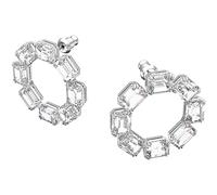 Swarovski Rhodinierte Ohrringe mit Klaren Swarovski Kristallen