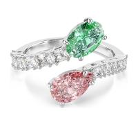 Ariana Grande x Swarovski Offener Ring, Verschiedene Schliffe, Mehrfarbig, Rhodiniert 58