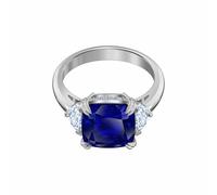 Swarovski Ring Damen Attract Trilogy Cocktail Blau Ringgröße 58 5515715