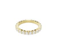 Swarovski Matrix Vittore Kollektion Bandring, Rundschliff, Weiß, Goldfarben beschichtet
