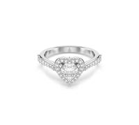 Swarovski Damenring Una Angelic Motivring Verschiedene Schliffe Herz Weiß Rhodiniert Größe 58