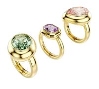 Swarovski Ring Gema Motiv Set (3), mehrfarbig, vergoldet (55-60)