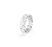 Matrix Vittore Ring, Tropfenschliff, Weiß, Silberfarbenes Finish 58