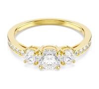 Swarovski stilla anziehen ringround geschnitten, weiß, goldgerissen plattiert