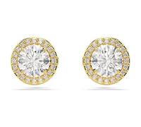Swarovski Runde Ohrstecker, goldfarben, goldfarben