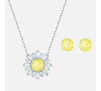 Swarovski Schmuckset Unisex Sunshine Sonnen-Set Halskette + Ohrstecker Gelb Weiß...