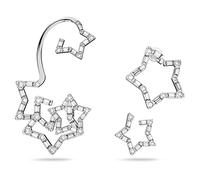 Swarovski Stella Ohrspange, Rhodinierte Ohrspangen mit Klaren Swarovski Kristallen