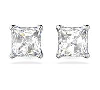 Swarovski Stilla Attract Ohrstecker, Kristall im Kissenschliff, Weiß, Rhodiniert