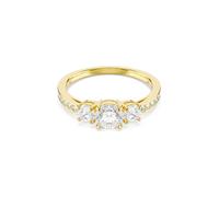 Swarovski stilla anziehen ringround geschnitten, weiß, goldgerissen plattiert