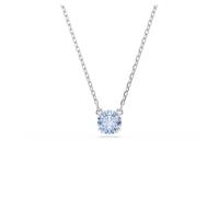 Swarovski Stilla Halskette, Blaue, Rhodinierte Damenhalskette mit Anhänger und Strahlenden Kristallen im Rundschliff