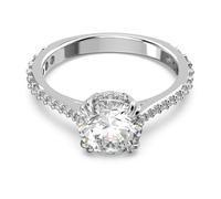 Swarovski Stilla Kollektion Cocktailring, Rundschliff, Pavé, Weiß