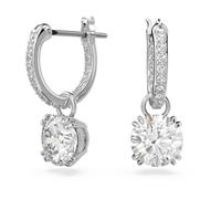 Swarovski Stilla Kollektion Tropfenohrringe, Rundschliff, Weiß