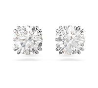 Swarovski Stilla Ohrringe, Rhodinierte Ohrstecker mit Klaren Swarovski Kristallen