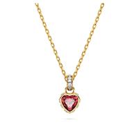 Stilla Anhänger Herz von Swarovski - Rot, Goldlegierungsschicht
