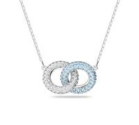 Swarovski Stone Halskette Silber für Damen mit Anhänger mit Blauen und Weißen Zirkonia Kristallen, 5642883