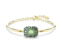 Swarovski Sublima Armreif, Achteckschliff, Grün, 18 Karat Vergoldet