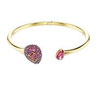 Swarovski Sublima Armreif, Pear-Schliff, Rot, 18 kt Gold-Finish