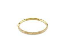 Swarovski Sublima Armreif, Vergoldetes Damenarmband mit Schimmerndem Kristallpavé aus Goldfarbenen Kristallen, Mit Kippverschluss, Armbandlänge: 16 cm, Armbandbreite: 0.6 cm