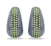 Swarovski Sublima Große Clip-Ohrringe, Ruthenium, rund, mehrfarbig, 4,5 cm x 2,3 cm, Kristall, Kristalle