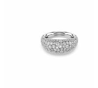 Swarovski Ring Sublima, rhodiniert, weiß, gewölbtes Design, klare Zirkonia (Chatonnage), Größe 60