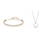 Swarovski Subtle Armband, Weiss, Roségold-Legierungsschicht & Creativity Anhänger, Rund, Weiss, Roségold-Legierungsschicht