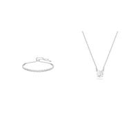 Swarovski Subtle Trilogy Armband, Weiss, Rhodiniert & Attract Halskette, Rundschliff, Weiß, Rhodiniert