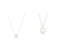 Swarovski Sunshine Anhänger, Sonne, Weiss, Roségold-Legierungsschicht & Creativity Anhänger, Rund, Weiss, Roségold-Legierungsschicht