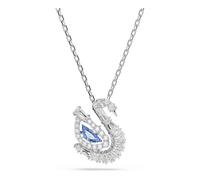 Swarovski Schwananhänger, Blau, Rhodiumplattierter